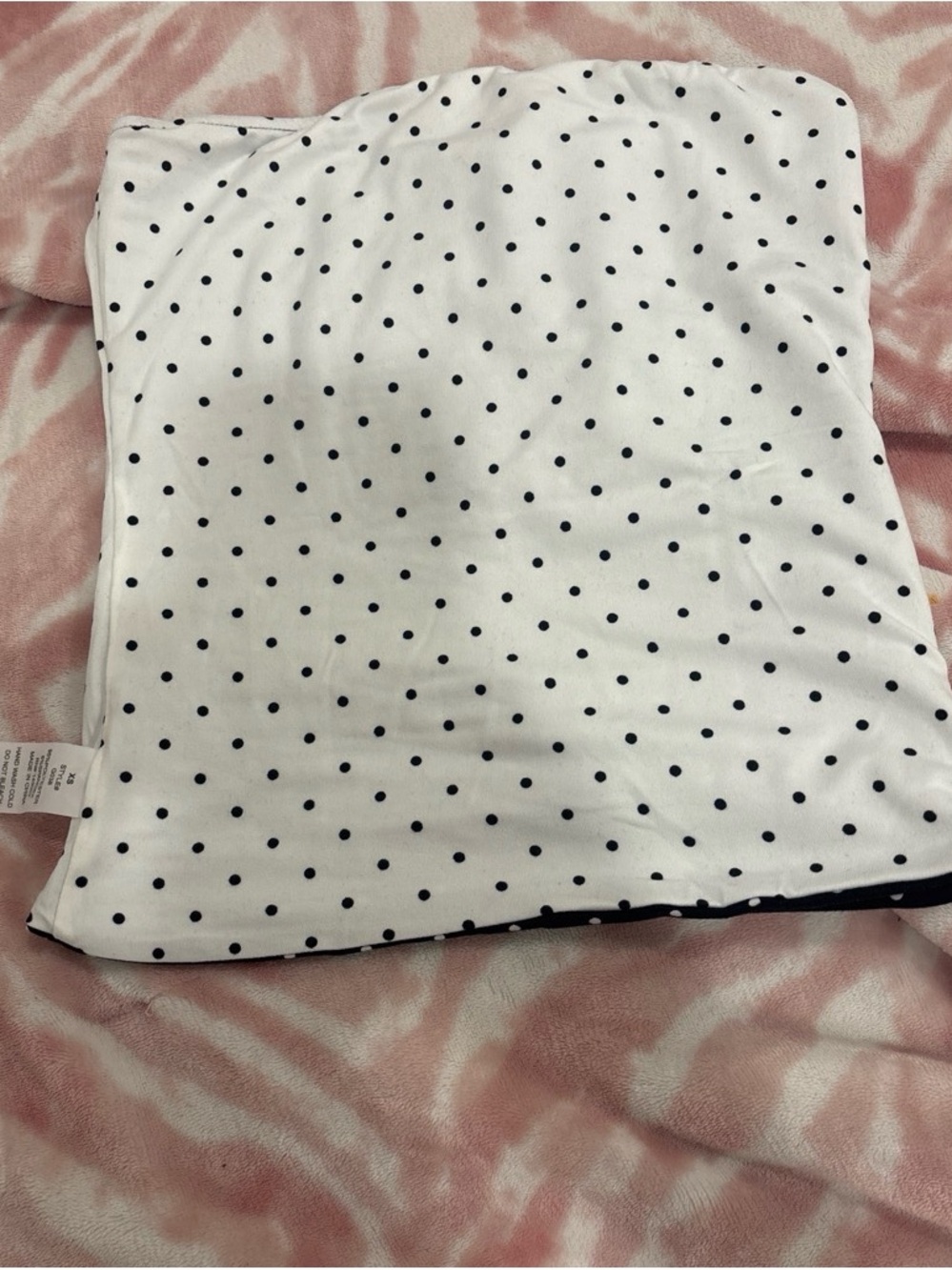 White Polka Dot Strapless Tube Top